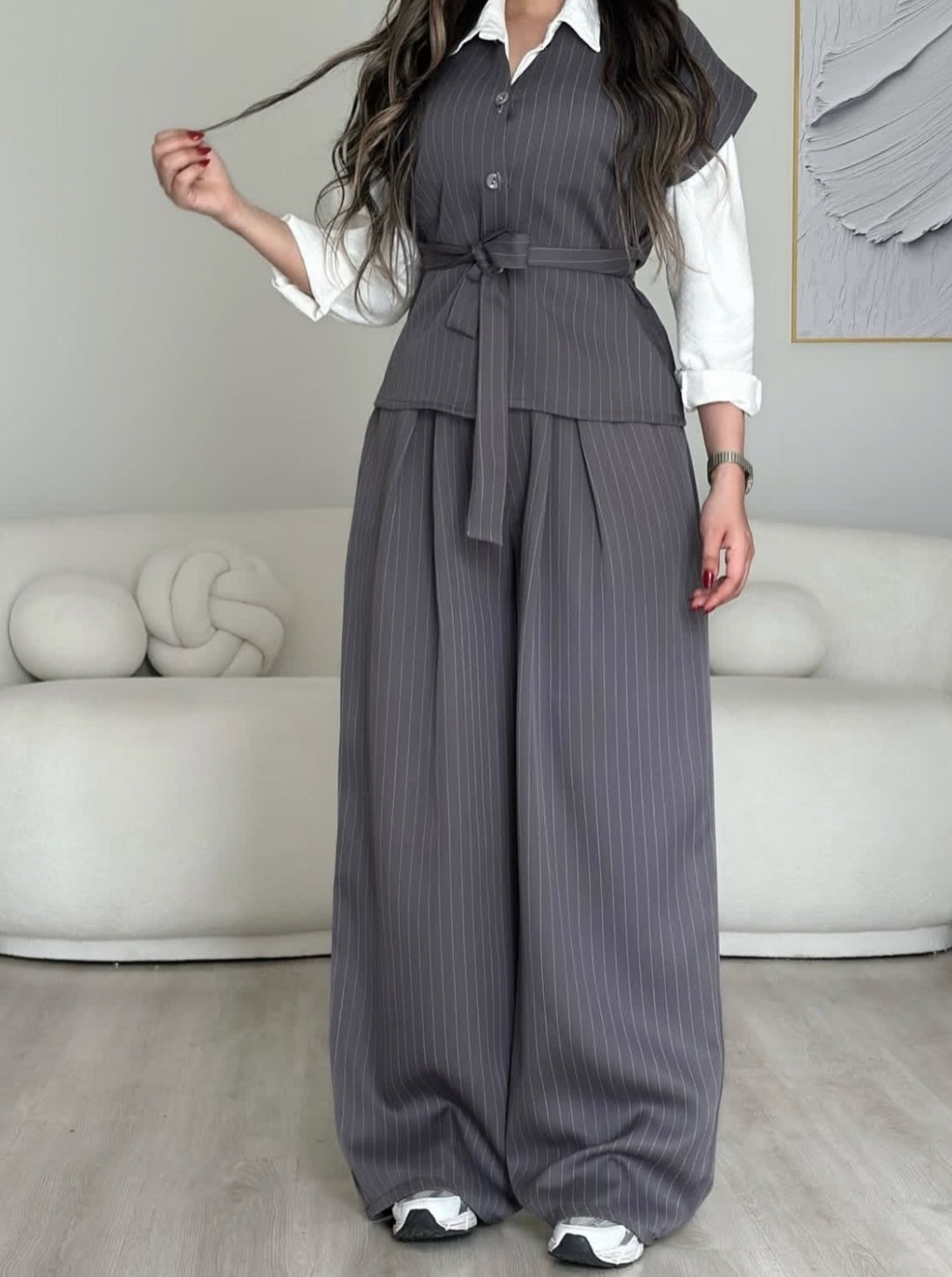Formal striped suit