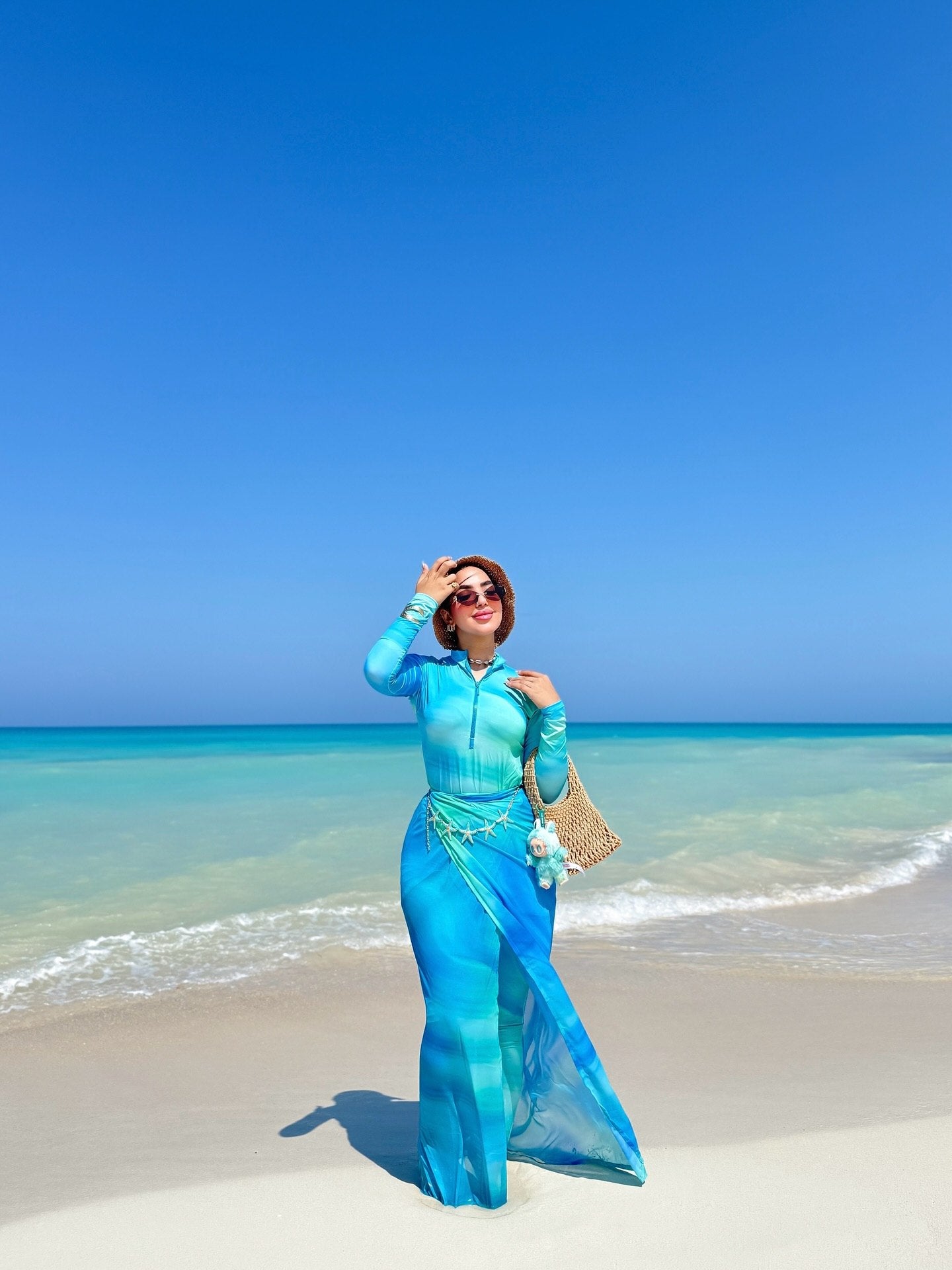 Milky green Burkini  (5P)