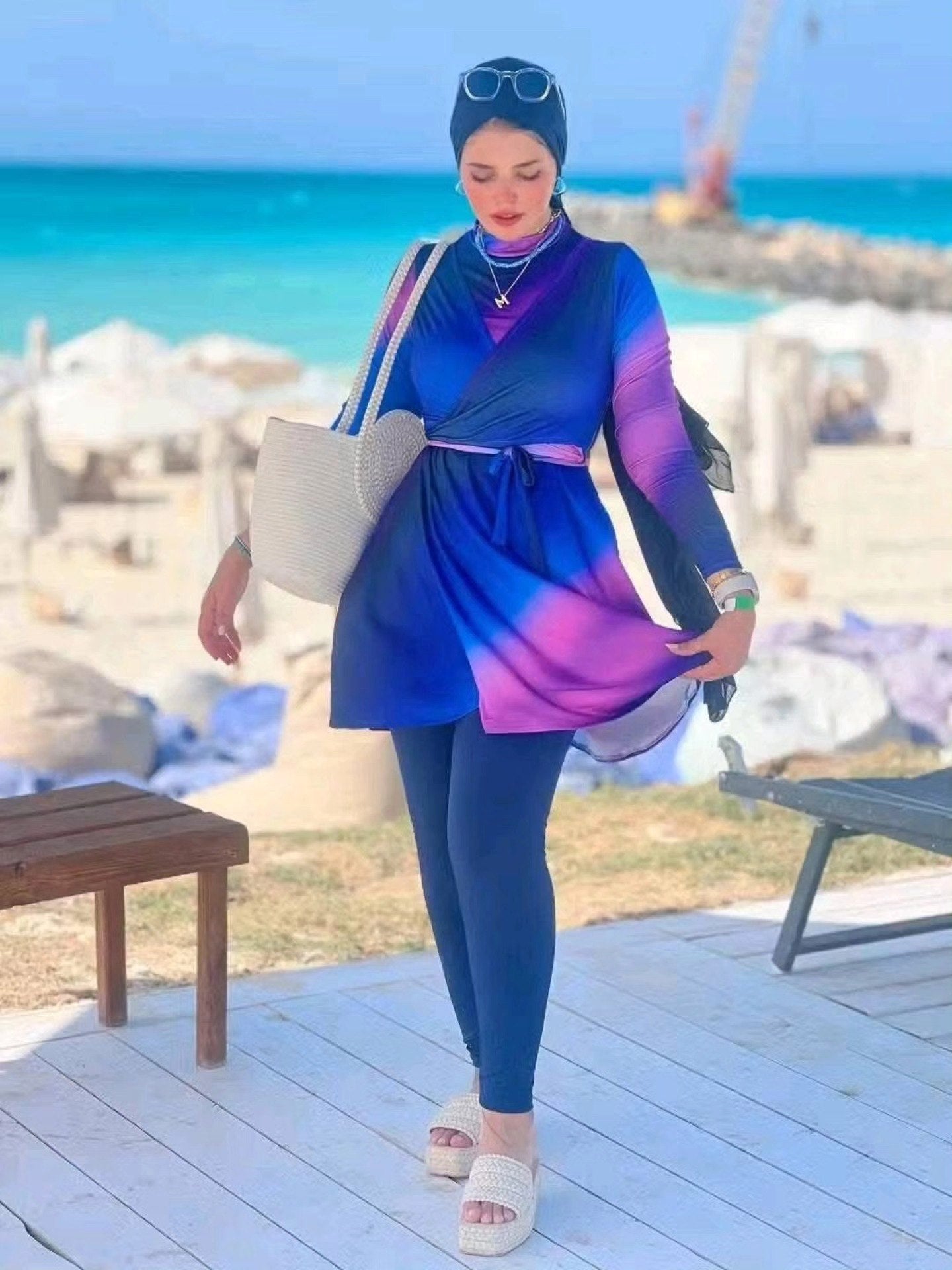 Lavender dress Burkini  (4P)