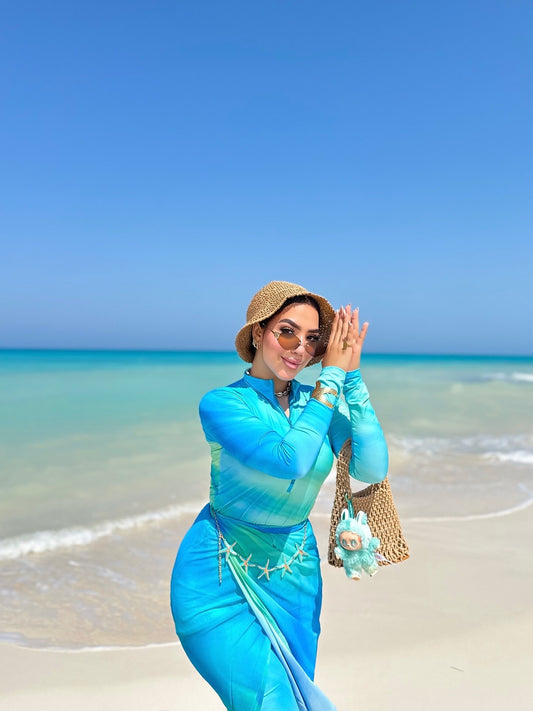 Milky green Burkini  (5P)
