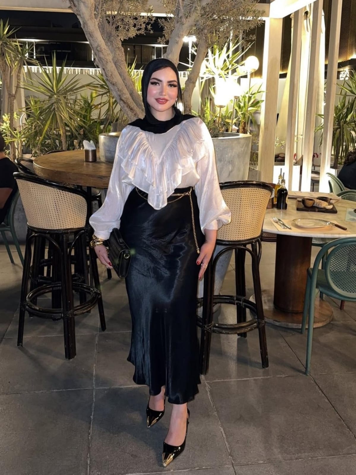 Satin skirt