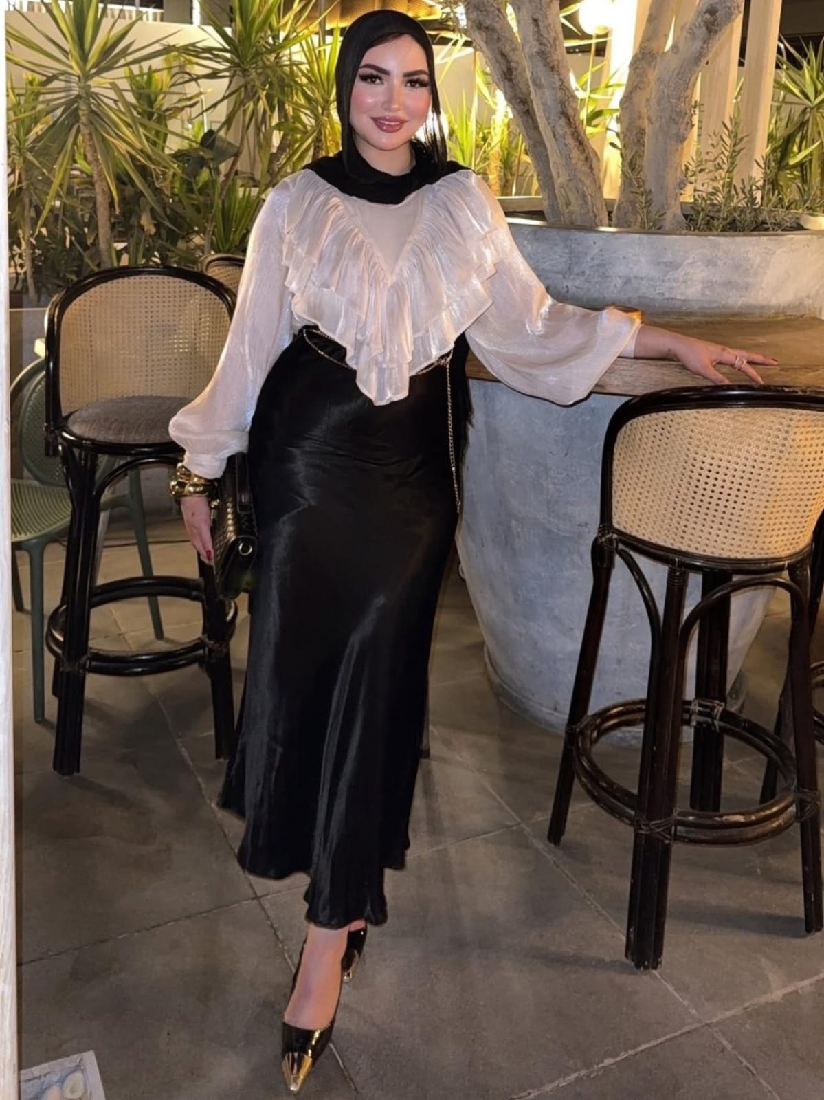 Satin skirt