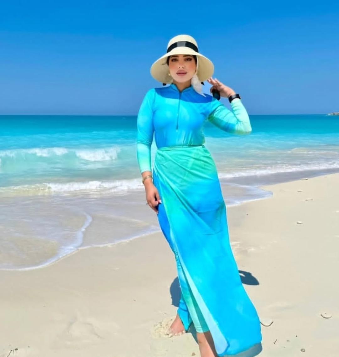 Milky green Burkini  (5P)