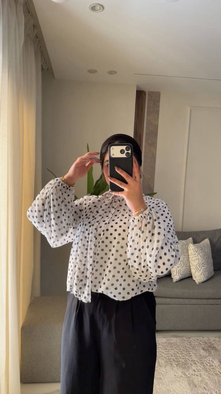 Polka dots blouse