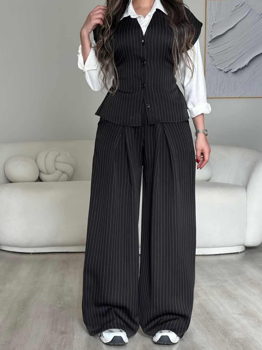 Formal striped suit
