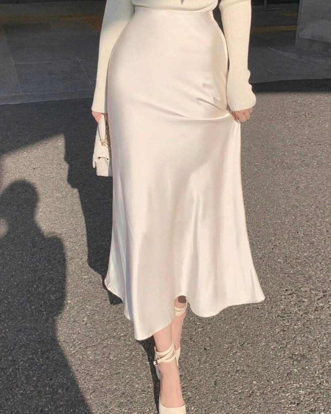 Satin skirt