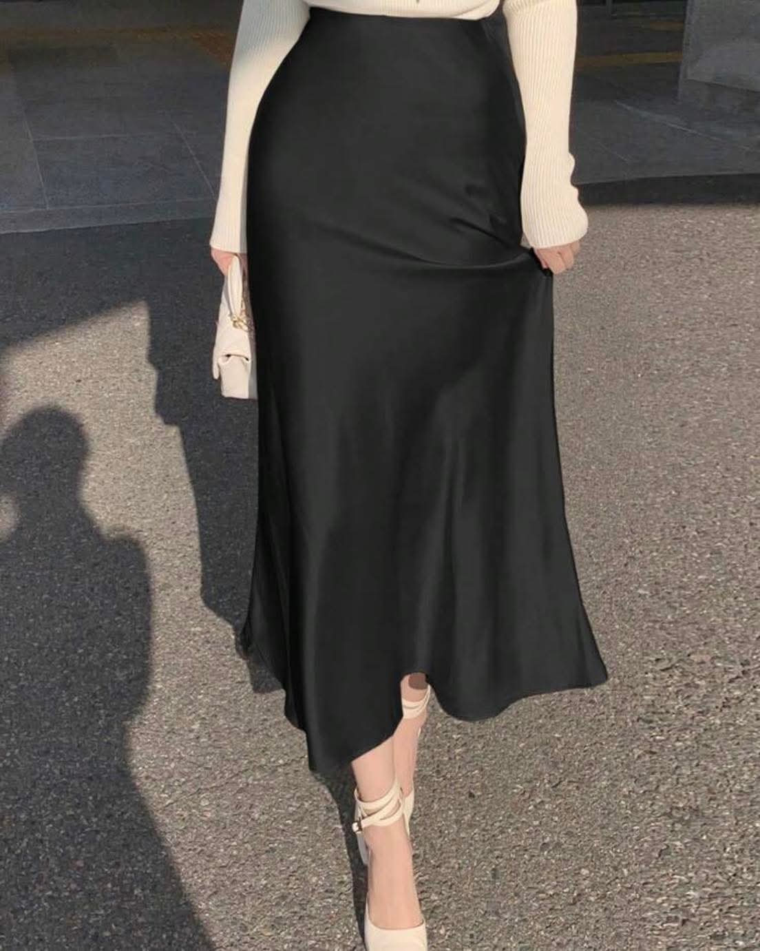 Satin skirt