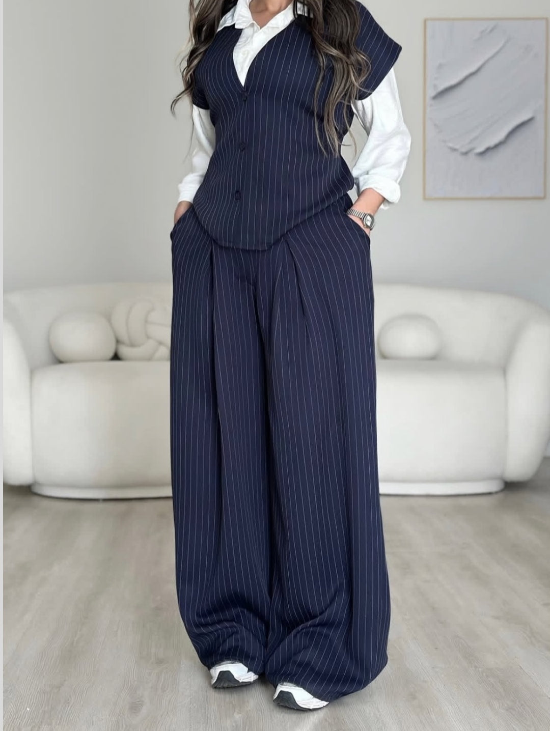 Formal striped suit