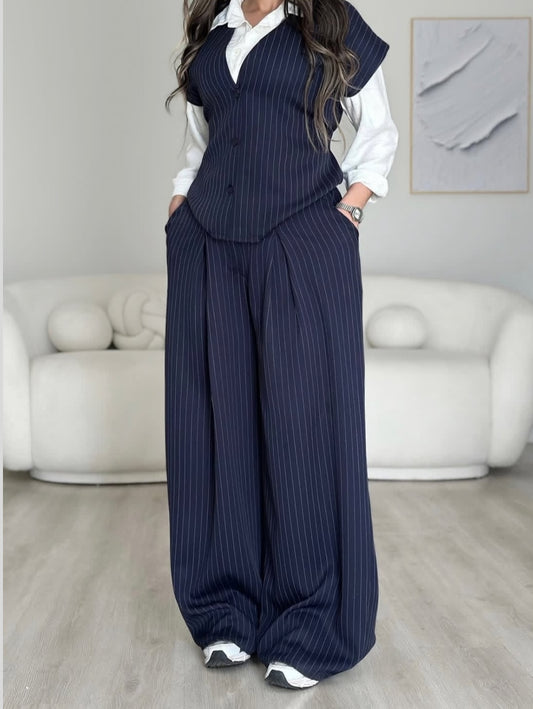 Formal striped suit